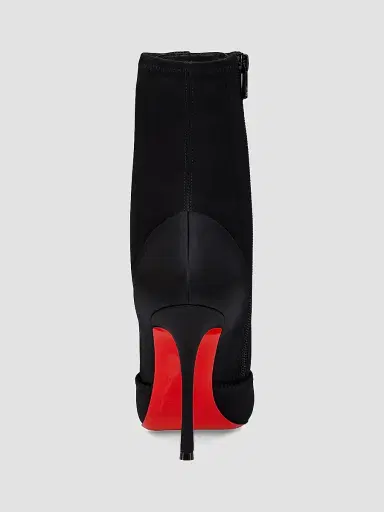 Christian Louboutin Women's Pavlova 100MM Booties in Crepe Satin - Black - Size 12 | Thumbnail 3 Christian Louboutin Women's Pavlova 100MM Booties in Crepe Satin - Black - Size 12 | Thumbnail 3