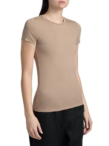 MAJESTIC FILATURES Women's Soft Touch Crewneck T-Shirt - Coffee Latte - Size Medium | Thumbnail 4 MAJESTIC FILATURES Women's Soft Touch Crewneck T-Shirt - Coffee Latte - Size Medium | Thumbnail 4