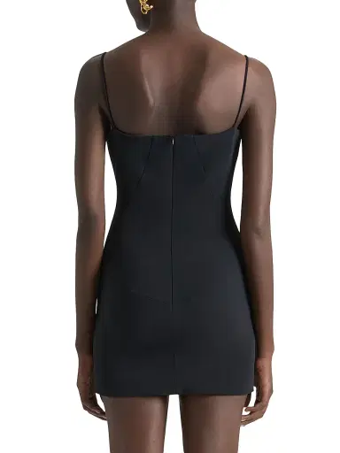 Givenchy Women's Sliced Mini Dress in Crepe Cady - Black | Thumbnail 3 Givenchy Women's Sliced Mini Dress in Crepe Cady - Black | Thumbnail 3