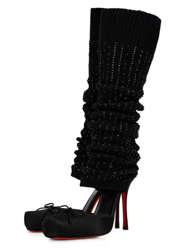 Christian Louboutin Women's Cassia Annmac 0MM Satin Pumps - Black | Thumbnail 2 Christian Louboutin Women's Cassia Annmac 0MM Satin Pumps - Black | Thumbnail 2