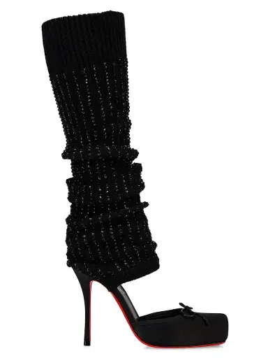 Christian Louboutin Women's Cassia Annmac 0MM Satin Pumps - Black | Thumbnail 1 Christian Louboutin Women's Cassia Annmac 0MM Satin Pumps - Black | Thumbnail 1