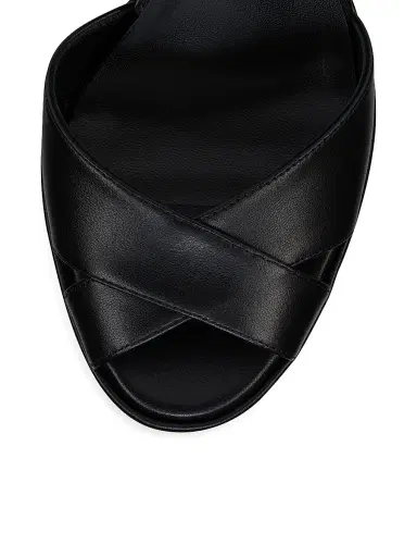 Christian Louboutin Women's Cora 0MM Leather Sandals - Black | Thumbnail 4 Christian Louboutin Women's Cora 0MM Leather Sandals - Black | Thumbnail 4