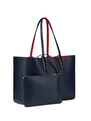 Christian Louboutin Women's Cabata Leather Tote Bag - Zaffiro | Thumbnail 2 Christian Louboutin Women's Cabata Leather Tote Bag - Zaffiro | Thumbnail 2