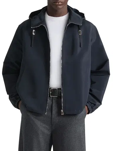 Givenchy Men's Windbreaker Jacket in Polyfaille Embroidered Paris - Navy - Size XXL | Thumbnail 2 Givenchy Men's Windbreaker Jacket in Polyfaille Embroidered Paris - Navy - Size XXL | Thumbnail 2