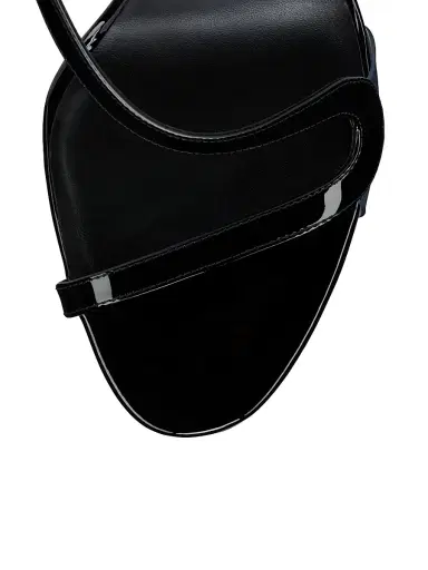 Christian Louboutin Women's Rosa Z Patent Leather 100MM Sandals - Black | Thumbnail 4 Christian Louboutin Women's Rosa Z Patent Leather 100MM Sandals - Black | Thumbnail 4