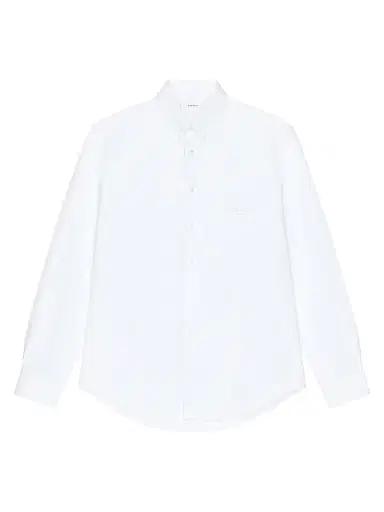 Givenchy Men's Shirt in Cotton Oxford with Paris Jacquard - White | Thumbnail 1 Givenchy Men's Shirt in Cotton Oxford with Paris Jacquard - White | Thumbnail 1
