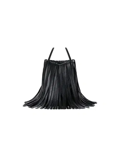 Givenchy Women's Nano Facet Top Handle Bag in Leather with Fringes - Black | Thumbnail 3 Givenchy Women's Nano Facet Top Handle Bag in Leather with Fringes - Black | Thumbnail 3