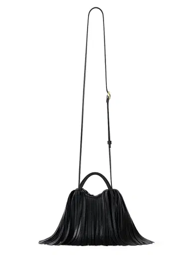 Givenchy Women's Nano Facet Top Handle Bag in Leather with Fringes - Black | Thumbnail 4 Givenchy Women's Nano Facet Top Handle Bag in Leather with Fringes - Black | Thumbnail 4