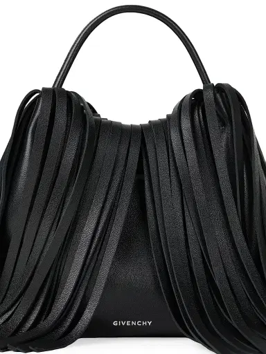 Givenchy Women's Nano Facet Top Handle Bag in Leather with Fringes - Black | Thumbnail 6 Givenchy Women's Nano Facet Top Handle Bag in Leather with Fringes - Black | Thumbnail 6