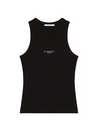 Givenchy Women's Slim Fit Tank Top in Cotton with Paris Print - Black | Thumbnail 1 Givenchy Women's Slim Fit Tank Top in Cotton with Paris Print - Black | Thumbnail 1