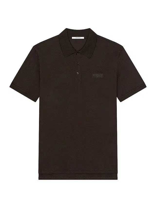 Men's Polo Shirt in Cotton with Logo Gros Grain - Ebony Brown Men's Polo Shirt in Cotton with Logo Gros Grain - Ebony Brown