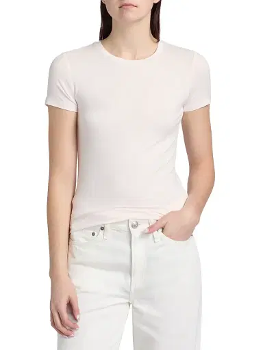 Majestic Filatures Women's Soft Touch Crewneck T-Shirt - Eau De Rose | Thumbnail 3 Majestic Filatures Women's Soft Touch Crewneck T-Shirt - Eau De Rose | Thumbnail 3