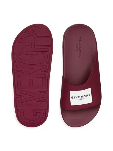 Givenchy Women's Label Flat Mules in Rubber - Red Cherry | Thumbnail 5 Givenchy Women's Label Flat Mules in Rubber - Red Cherry | Thumbnail 5