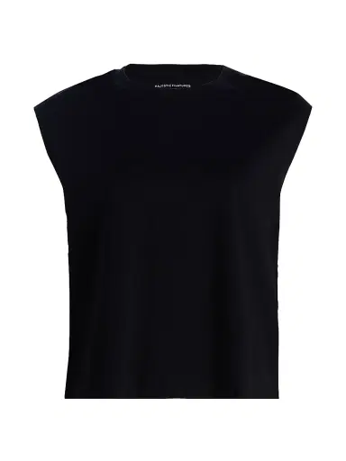 MAJESTIC FILATURES Women's Interlock Cotton Sleeveless Tank - Noir - Size Large | Thumbnail 1 MAJESTIC FILATURES Women's Interlock Cotton Sleeveless Tank - Noir - Size Large | Thumbnail 1