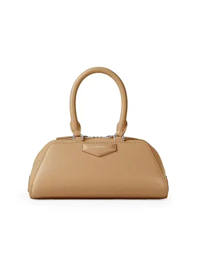 Givenchy Women's Mini Antigona East-West Top Handle Bag in Box Leather - Sand | Thumbnail 1 Givenchy Women's Mini Antigona East-West Top Handle Bag in Box Leather - Sand | Thumbnail 1