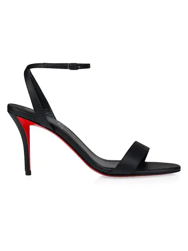 Christian Louboutin Women's Miss Z 80MM Leather Sandals - Black - Size 11 | Thumbnail 1 Christian Louboutin Women's Miss Z 80MM Leather Sandals - Black - Size 11 | Thumbnail 1