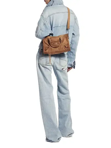 Balenciaga Women's Le City Bag Crossbody Bag - Camel | Thumbnail 2 Balenciaga Women's Le City Bag Crossbody Bag - Camel | Thumbnail 2