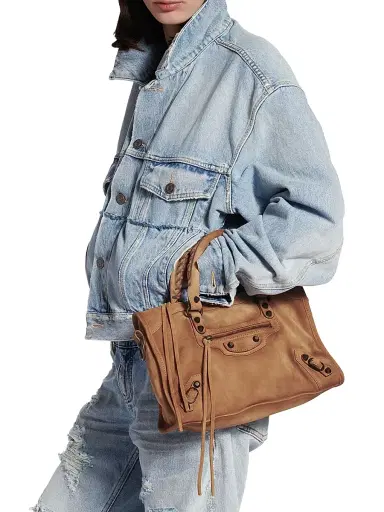 Balenciaga Women's Le City Bag Crossbody Bag - Camel | Thumbnail 3 Balenciaga Women's Le City Bag Crossbody Bag - Camel | Thumbnail 3