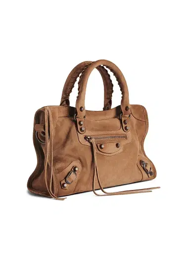 Balenciaga Women's Le City Bag Crossbody Bag - Camel | Thumbnail 4 Balenciaga Women's Le City Bag Crossbody Bag - Camel | Thumbnail 4