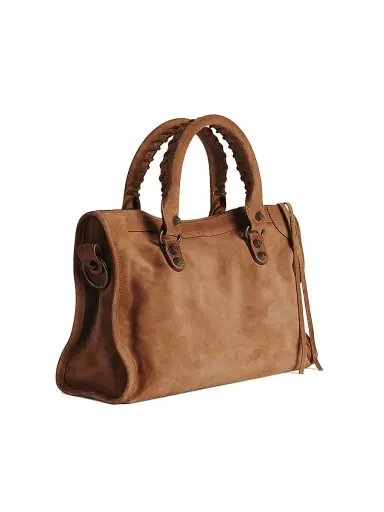 Balenciaga Women's Le City Bag Crossbody Bag - Camel | Thumbnail 5 Balenciaga Women's Le City Bag Crossbody Bag - Camel | Thumbnail 5