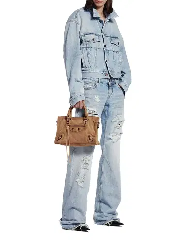 Balenciaga Women's Le City Bag Crossbody Bag - Camel | Thumbnail 1 Balenciaga Women's Le City Bag Crossbody Bag - Camel | Thumbnail 1
