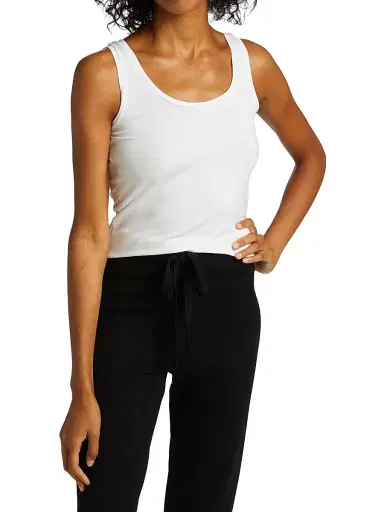 MAJESTIC FILATURES Women's Soft Touch Scoop-Neck Tank - Blanc - Size Large | Thumbnail 3 MAJESTIC FILATURES Women's Soft Touch Scoop-Neck Tank - Blanc - Size Large | Thumbnail 3