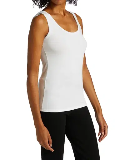 MAJESTIC FILATURES Women's Soft Touch Scoop-Neck Tank - Blanc - Size Large | Thumbnail 4 MAJESTIC FILATURES Women's Soft Touch Scoop-Neck Tank - Blanc - Size Large | Thumbnail 4