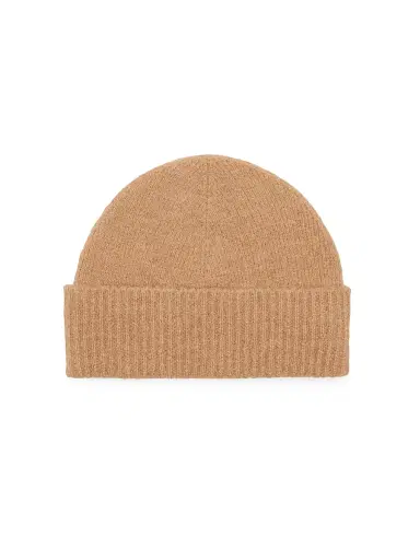 AMI PARIS Men's Ami de Coeur Beanie - Camel White | Thumbnail 2 AMI PARIS Men's Ami de Coeur Beanie - Camel White | Thumbnail 2