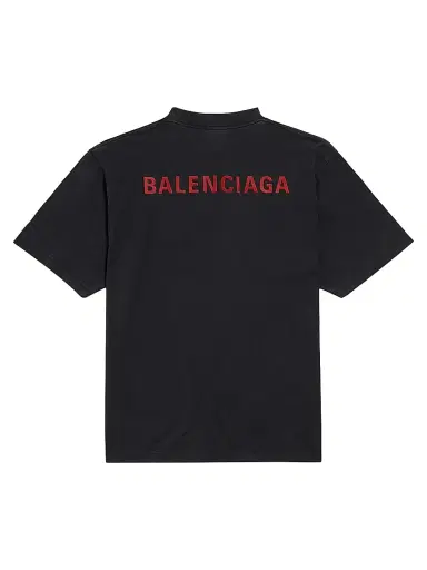 Balenciaga Men's Back Medium Fit T-Shirt - Faded Black - Size Large | Thumbnail 2 Balenciaga Men's Back Medium Fit T-Shirt - Faded Black - Size Large | Thumbnail 2