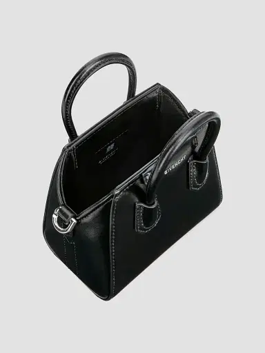 Givenchy Women's Micro Antigona Top Handle Bag in Box Leather | Thumbnail 4 Givenchy Women's Micro Antigona Top Handle Bag in Box Leather | Thumbnail 4