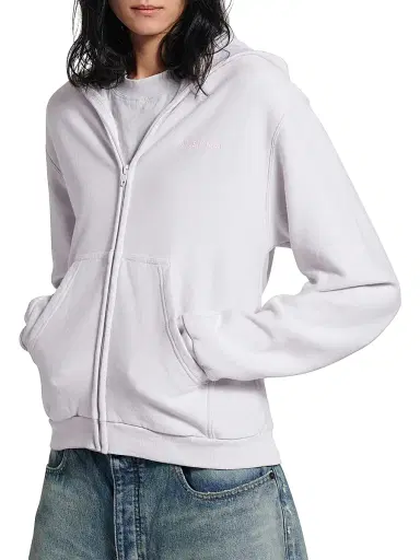 Balenciaga Women's Back Zip-Up Hoodie Regular Fit - White | Thumbnail 2 Balenciaga Women's Back Zip-Up Hoodie Regular Fit - White | Thumbnail 2