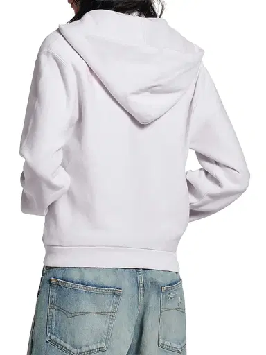 Balenciaga Women's Back Zip-Up Hoodie Regular Fit - White | Thumbnail 4 Balenciaga Women's Back Zip-Up Hoodie Regular Fit - White | Thumbnail 4