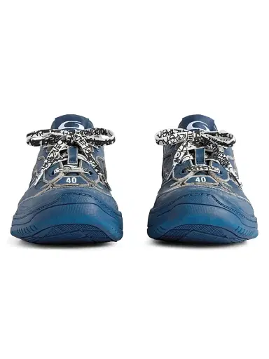 Balenciaga Men's Hamptons Medium Worn-Out Sneakers - Navy Taupe - Size 13 | Thumbnail 3 Balenciaga Men's Hamptons Medium Worn-Out Sneakers - Navy Taupe - Size 13 | Thumbnail 3