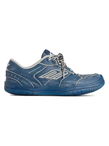 Balenciaga Men's Hamptons Medium Worn-Out Sneakers - Navy Taupe - Size 13 | Thumbnail 1 Balenciaga Men's Hamptons Medium Worn-Out Sneakers - Navy Taupe - Size 13 | Thumbnail 1