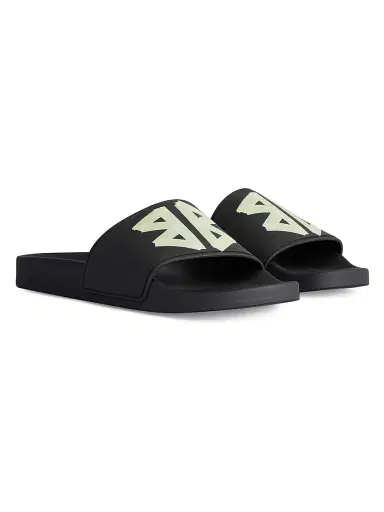 Balenciaga Men's Pool Slide Sandals - Black | Thumbnail 2 Balenciaga Men's Pool Slide Sandals - Black | Thumbnail 2