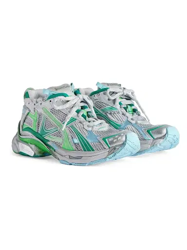 Balenciaga Men's Runner Gradient Sneakers - Grey Green Blue - Size 14 | Thumbnail 2 Balenciaga Men's Runner Gradient Sneakers - Grey Green Blue - Size 14 | Thumbnail 2