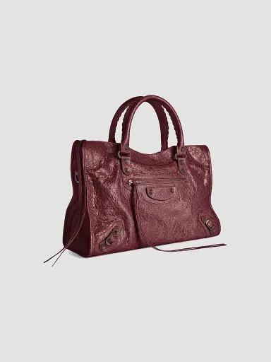 Balenciaga Women's Le City Tote Bag - Dark Burgundy | Thumbnail 3 Balenciaga Women's Le City Tote Bag - Dark Burgundy | Thumbnail 3