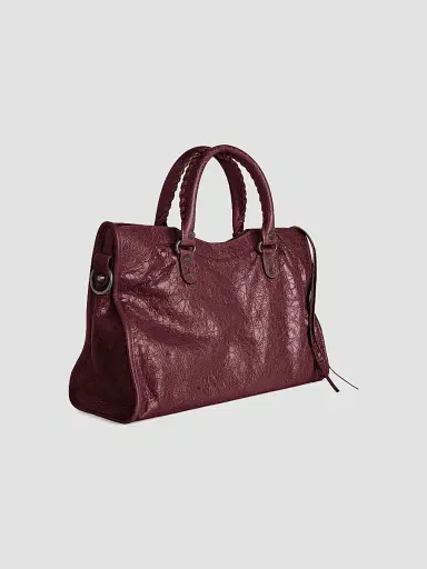 Balenciaga Women's Le City Tote Bag - Dark Burgundy | Thumbnail 4 Balenciaga Women's Le City Tote Bag - Dark Burgundy | Thumbnail 4