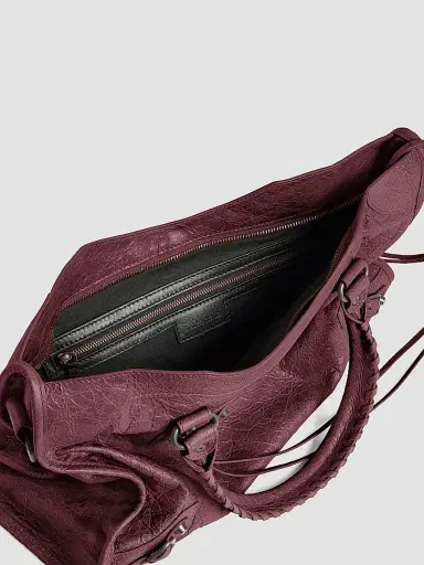 Balenciaga Women's Le City Tote Bag - Dark Burgundy | Thumbnail 5 Balenciaga Women's Le City Tote Bag - Dark Burgundy | Thumbnail 5