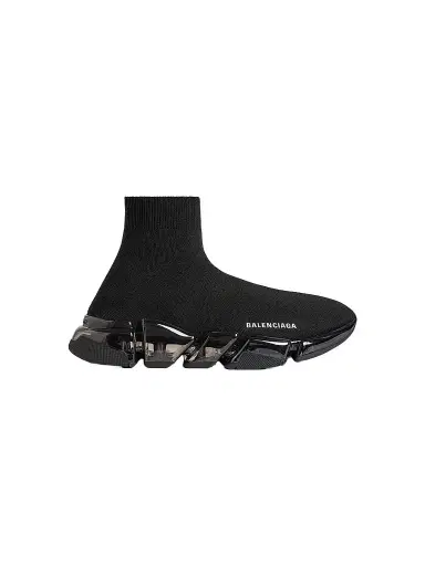 Balenciaga Men's Speed 2.0 Full Clear Sole Knit Sneakers | Thumbnail 1 Balenciaga Men's Speed 2.0 Full Clear Sole Knit Sneakers | Thumbnail 1