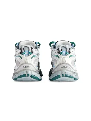 Balenciaga Men's Runner Gradient Sneakers - White Dark Green Blue | Thumbnail 5 Balenciaga Men's Runner Gradient Sneakers - White Dark Green Blue | Thumbnail 5