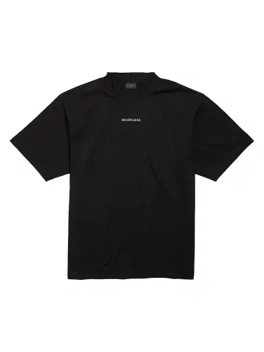 Balenciaga Men's Back Medium Fit T-Shirt - Black | Thumbnail 1 Balenciaga Men's Back Medium Fit T-Shirt - Black | Thumbnail 1