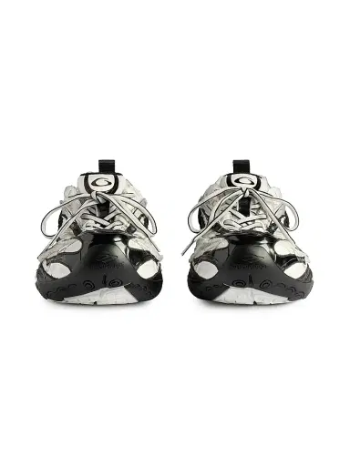 Balenciaga Men's Soleless Sneakers - Black White Silver | Thumbnail 3 Balenciaga Men's Soleless Sneakers - Black White Silver | Thumbnail 3