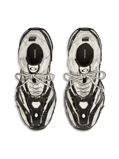 Balenciaga Men's Soleless Sneakers - Black White Silver | Thumbnail 6 Balenciaga Men's Soleless Sneakers - Black White Silver | Thumbnail 6