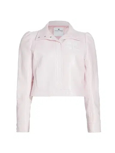 Courrèges Women's Reedition Vinyl Jacket - Pale Pink | Thumbnail 1 Courrèges Women's Reedition Vinyl Jacket - Pale Pink | Thumbnail 1