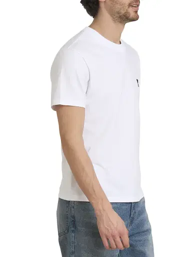 AMI Paris Men's Contrasted Ami de Coeur Cotton T-Shirt - White | Thumbnail 4 AMI Paris Men's Contrasted Ami de Coeur Cotton T-Shirt - White | Thumbnail 4