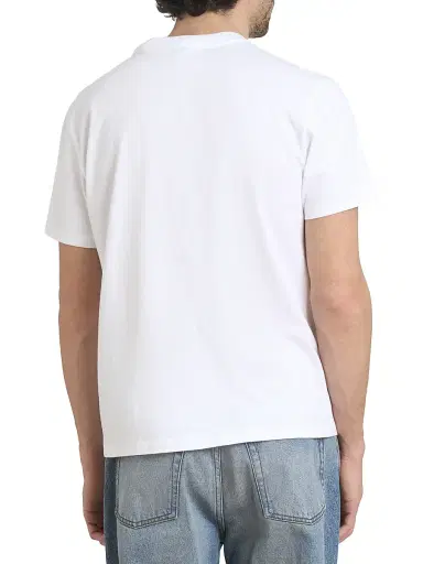 AMI Paris Men's Contrasted Ami de Coeur Cotton T-Shirt - White | Thumbnail 5 AMI Paris Men's Contrasted Ami de Coeur Cotton T-Shirt - White | Thumbnail 5
