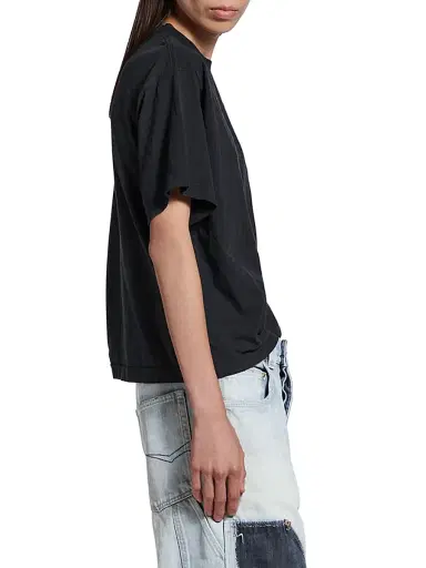 Balenciaga Women's Loop Sports Icon Medium Fit T-Shirt - Faded Black | Thumbnail 4 Balenciaga Women's Loop Sports Icon Medium Fit T-Shirt - Faded Black | Thumbnail 4