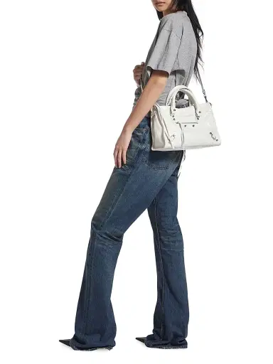 Balenciaga Women's Le City Top Handle Bag - Optic White | Thumbnail 2 Balenciaga Women's Le City Top Handle Bag - Optic White | Thumbnail 2