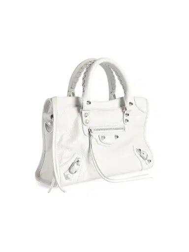 Balenciaga Women's Le City Top Handle Bag - Optic White | Thumbnail 4 Balenciaga Women's Le City Top Handle Bag - Optic White | Thumbnail 4